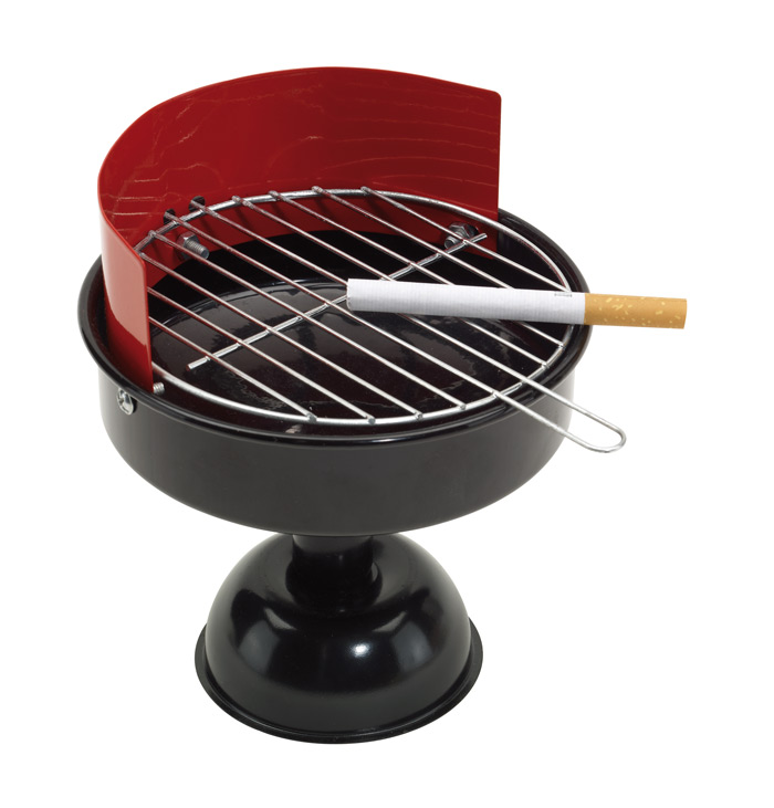 Ashtray "BBQ",colour red, black promotional items
