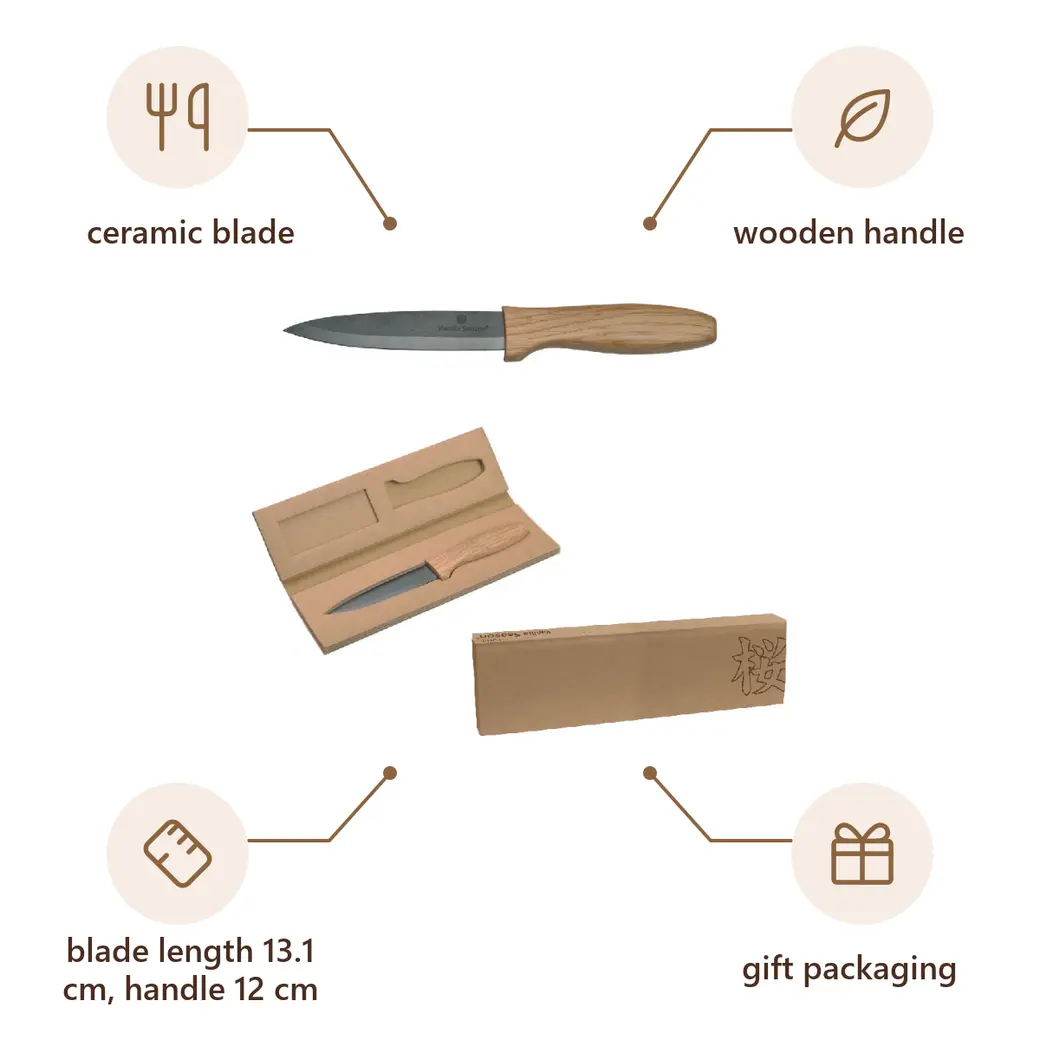 Infographic: VS FUKUI Luxury kitchen knife with wooden handle