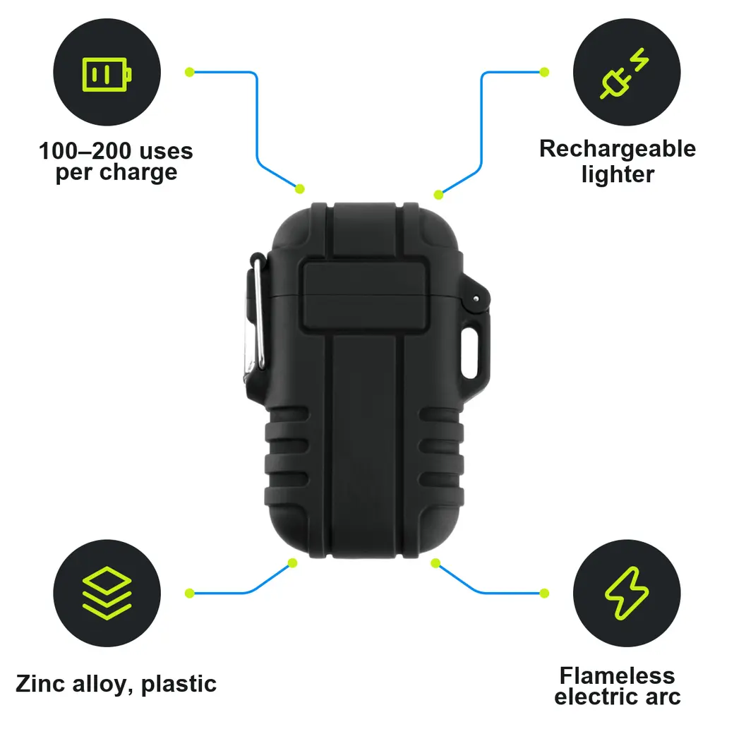 Infographic: SCHWARZWOLF SANFORD Rechargeable Electric Lighter, Black