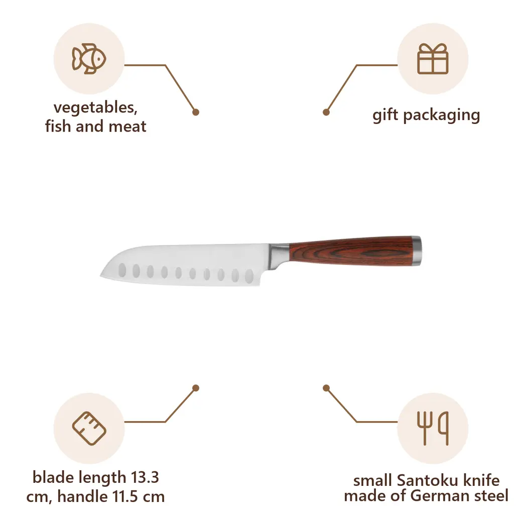 Infographic: VS NIRASAKI Small Santoku Knife