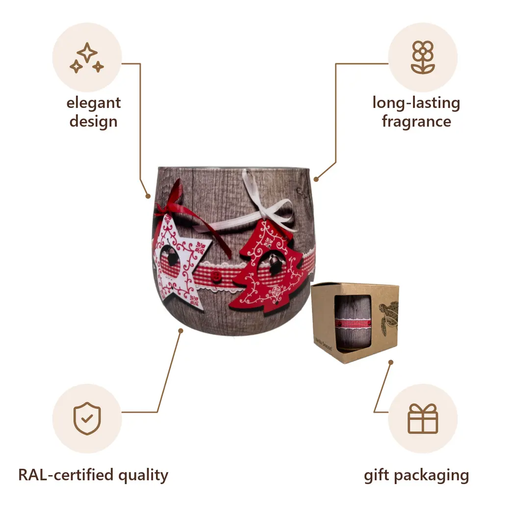 Infographic: VS LEIRA Scented Candle, Christmas Edition