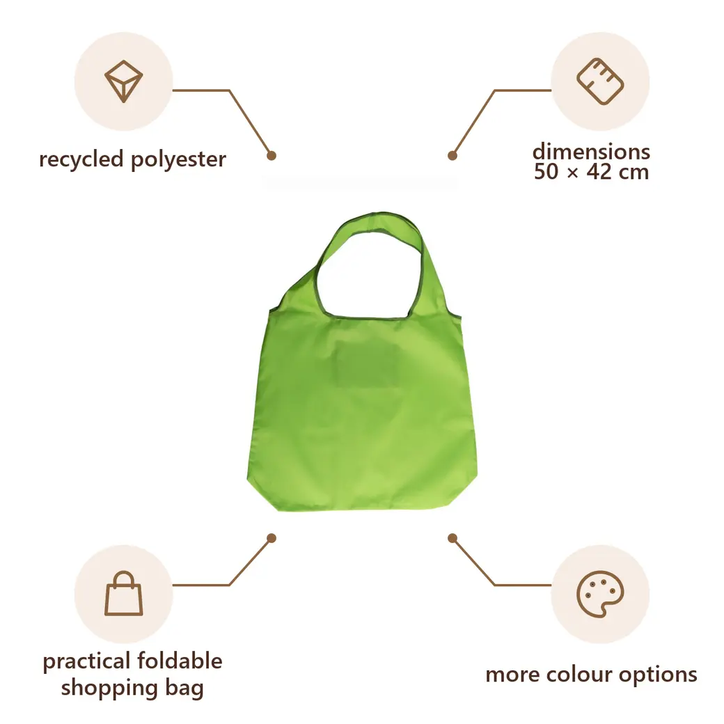 Infographic: VS KALBARRI Shopping bag made of recycled material, green