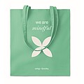 140gr/m2 cotton shopping bag, mint green