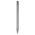 Ballpen with blue ink.Silver