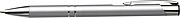 Ballpen with blue ink.Silver