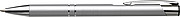 Ballpen with blue ink.Silver