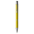 Ballpen with blue ink.Yellow