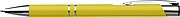 Ballpen with blue ink.Yellow
