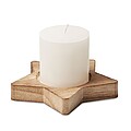Candle on star wooden base CX1481-40