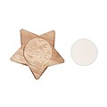 Candle on star wooden base CX1481-40