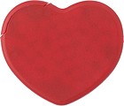 Heart plastic mint card.Red