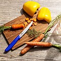 VANILLA SEASON ISUMI Vegetable knife, red