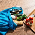 VANILLA SEASON KALBARRI Practical folding shopping bag, blue