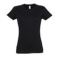 WOMENS ROUND NECK T-SHIRT IMPERIAL WOMEN, DEEP BLACK, S