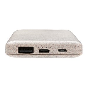 10.000 mah wheat straw powerbank, brown