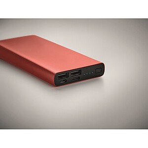 10000 mAh power bank, burgundy