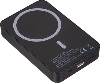 10000 mAh RABS magnetic powerbank, black
