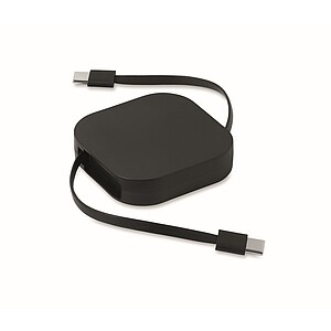 100W retractable charging cable, black