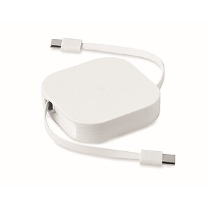 100W retractable charging cable, white