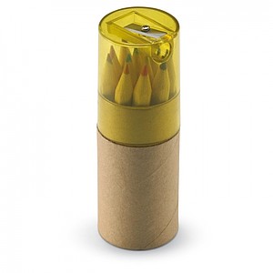 12 coloured pencils, transparent yellow