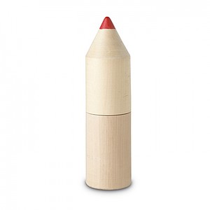 12 pencils in wooden box, wood