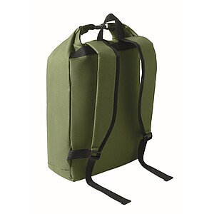 15 roll top laptop backpack, army green