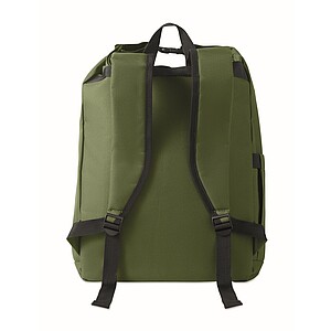 15 roll top laptop backpack, army green