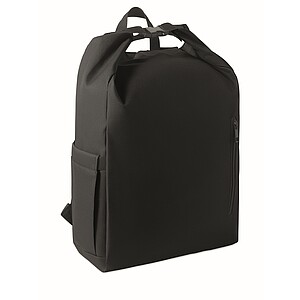 15 roll top laptop backpack, black
