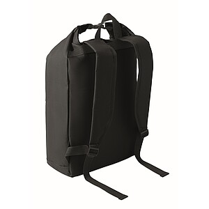 15 roll top laptop backpack, black