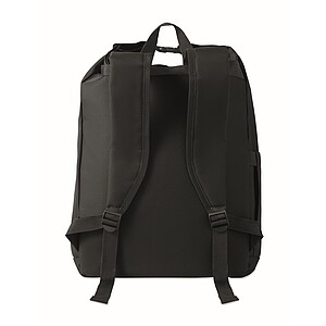 15 roll top laptop backpack, black