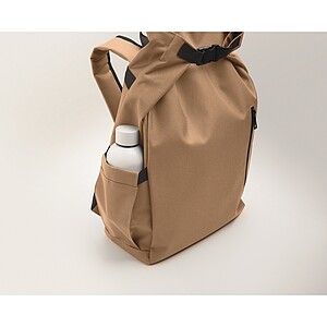 15 roll top laptop backpack, khaki