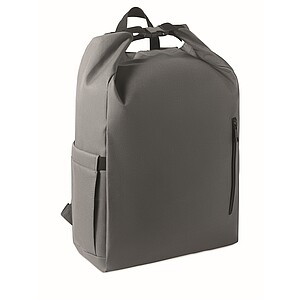 15 roll top laptop backpack, stone grey