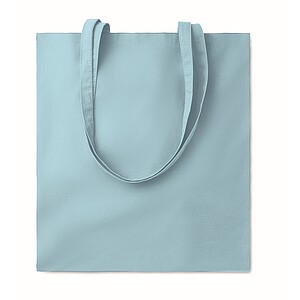 180gr/m2 cotton shopping bag, baby blue