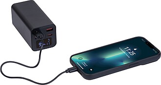 20000 mAh aluminum powerbank, black