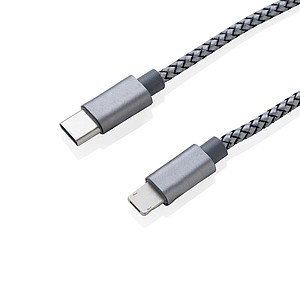 3-in-1 braided cable, grey