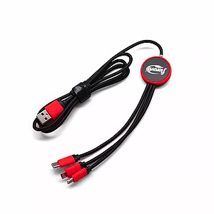 3 in 1 charging cable with LED logo
