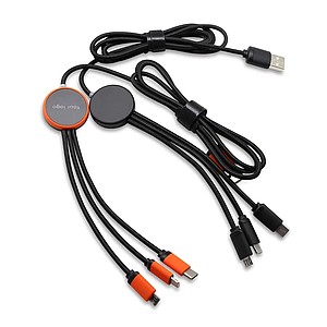 3 in 1 charging cable with LED logo
