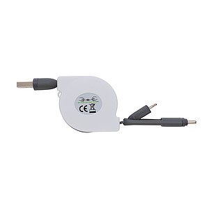3-in-1 retractable cable, white