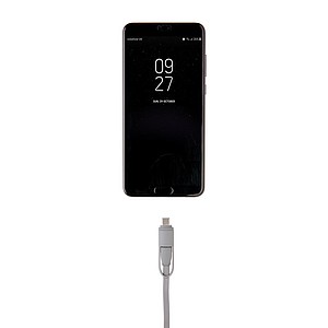 3-in-1 retractable cable, white