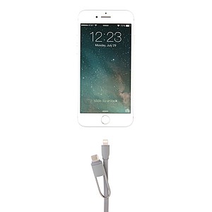 3-in-1 retractable cable, white