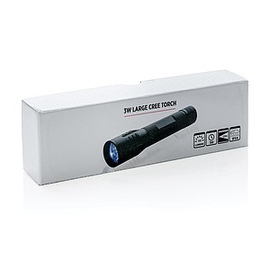 3W large CREE torch, black