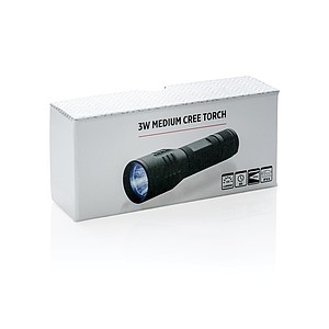 3W medium CREE torch, black