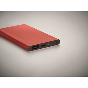 4000 mAh Power Bank Type C, burgundy