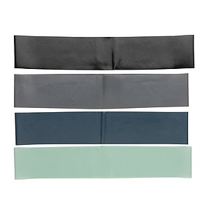 4pc elastic fitness bands in pouch, black