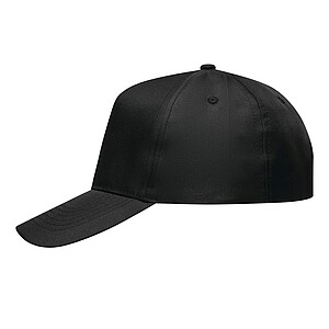 5-panel baseball cap, black