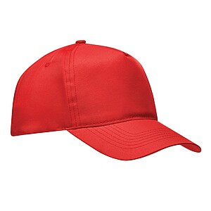5-panel baseball cap, red