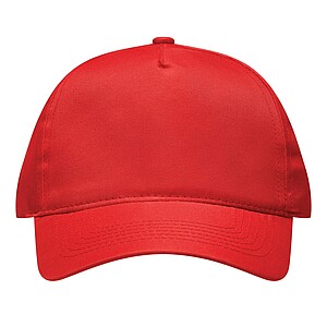 5-panel baseball cap, red