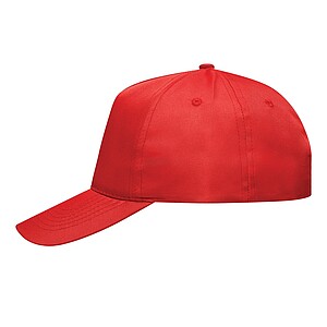 5-panel baseball cap, red