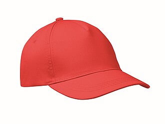 5 panel baseball cap, red