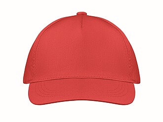 5 panel baseball cap, red